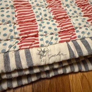 Striped and Polka Dot Petit Pehr Baby Quilt